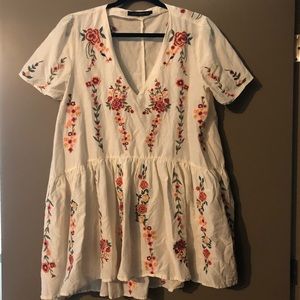 Zara embroidered dress
